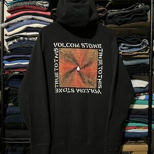 Volcom Black vest with Orange Gradient Square Graphic